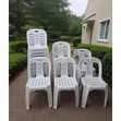 Indoor/Outdoor Plastic Chairs (White) - 1