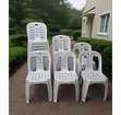Indoor/Outdoor Plastic Chairs (White) - 2