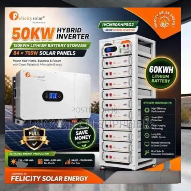 Premium 50KW Hybrid Solar System with Installation Kit - 1