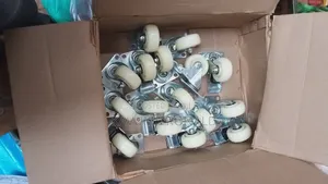 3" White Swivel Casters (2 with Locks)