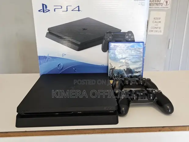 PS4 Slim Console with 12 Games & 2 Controllers - 1