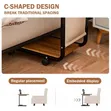 Movable Sofa Side Table with Rollers - 2