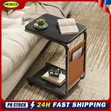 Movable Sofa Side Table with Rollers - 3