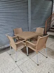Fanback Plastic Chairs and Table - 2