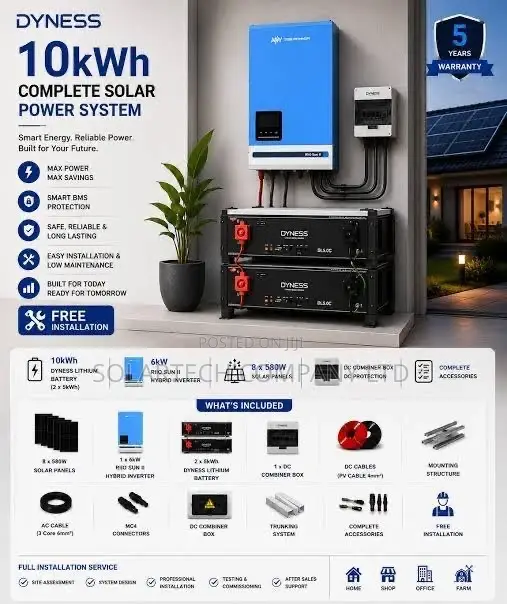Dependable 10kWh Lithium Battery Solar Backup System - Full Package - 1