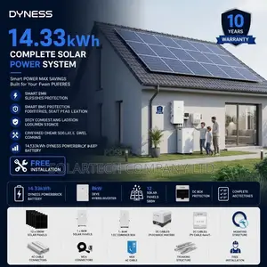 14.33kWh Dyness Lithium Solar Power System with 8kW Deye Inverter