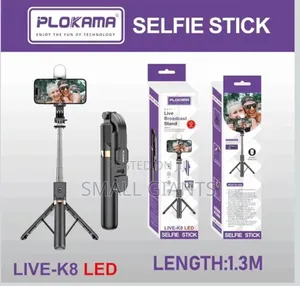 Plokama Live K8 LED 4-in-1 Selfie Stick Tripod