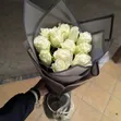 White Dozen Rose Bouquet - Deluxe - 1