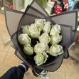 White Dozen Rose Bouquet - Deluxe - 2