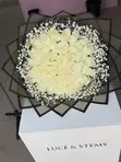 White Roses and Gypsophila Bouquet - 1