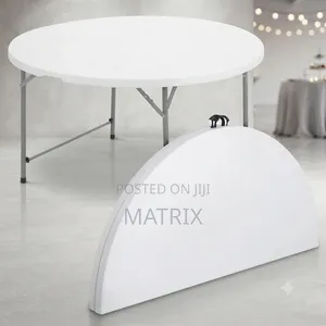 Round Plastic Folding Table (60") - Brand New