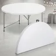 Round Plastic Folding Table (60") - Brand New - 1