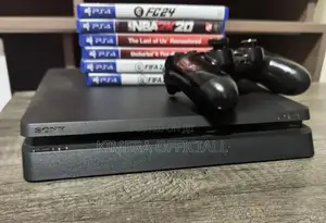 PS4 Slim with 12 Games and 2 Controllers