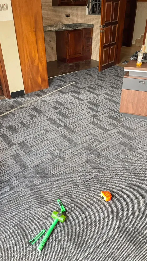 PVC Interlock Woolen Office Carpets - 1