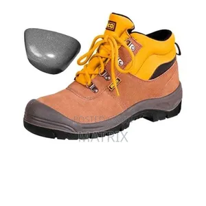 INGCO Safety Boots (Sizes 39-46) - Brown/Grey/Black