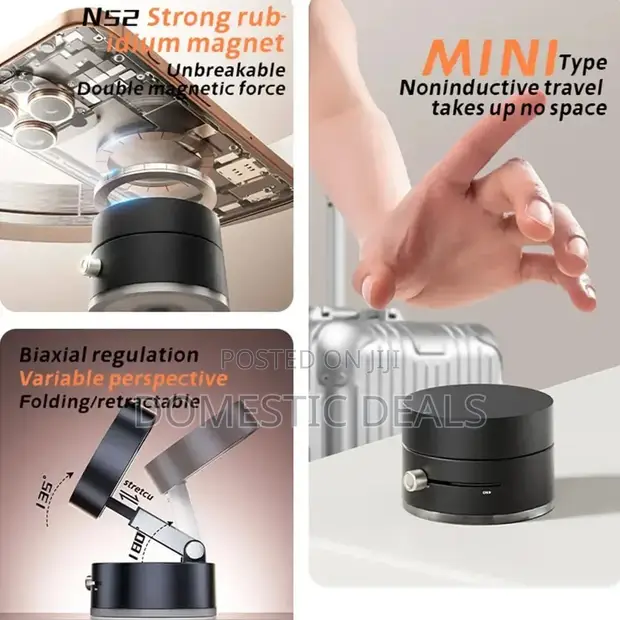 Magnetic Vacuum Phone Holder with Suction Cup - 1