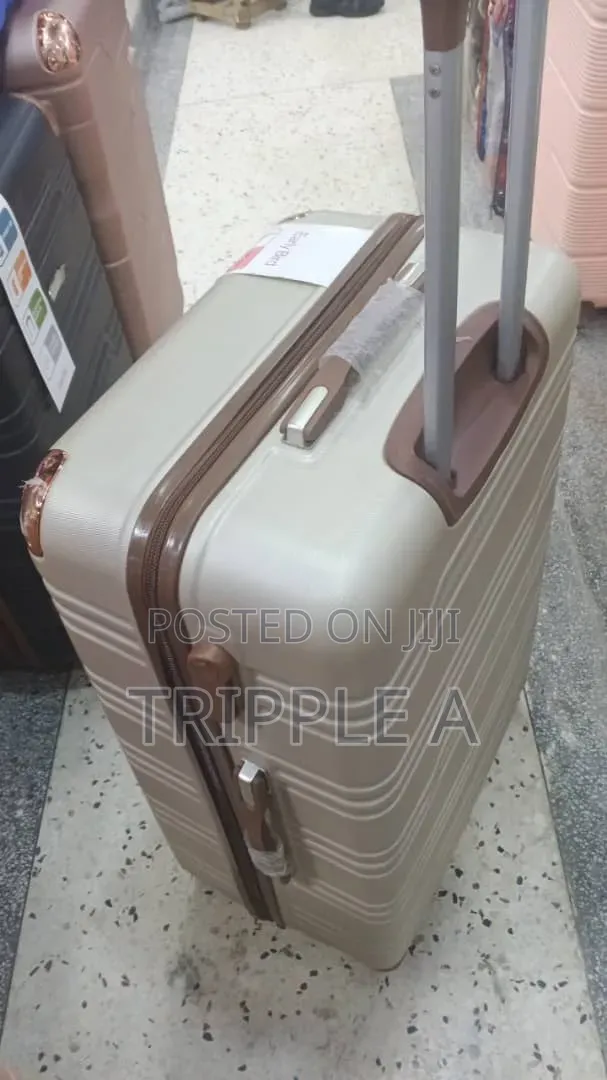 Beige Early Bird Rubber Suitcase - 1