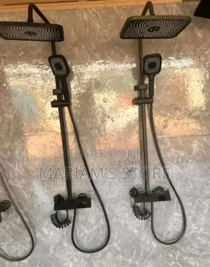 Modern Matte Black Shower Set with Rainfall Head & Handheld Sprayer