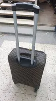 Small Brown & Black Checkered Suitcase - 1
