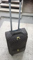 Small Brown & Black Checkered Suitcase - 2