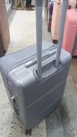 Medium Gray Plastic Suitcase - 1