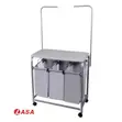 LASA 3-Bag Laundry Sorter with Ironing Board - 1