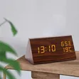 Triangular Wooden Digital Alarm Clock - 1