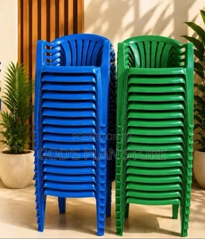 Brand New World Industries Outdoor Plastic Chairs (Blue)