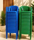 Brand New World Industries Outdoor Plastic Chairs (Blue) - 1