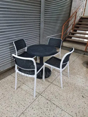 Plastic Dining Table and Chairs Set (Seats 4)