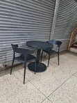Exotic Black Dining Table and 2 Chairs - 1