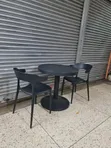 Exotic Black Dining Table and 2 Chairs - 2