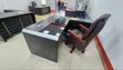 Black Executive Office Desk with Drawer - 2