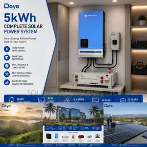 Deye 5kWh LiFePO4 Solar System with 3kW Hybrid Inverter