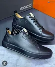 Ecco Men's Black Pebbled Leather Sneakers - 1