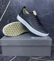Ecco Men's Black Pebbled Leather Sneakers - 2