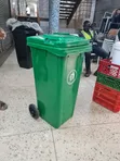 120 Litre Plastic Dust Bin - Green - 4