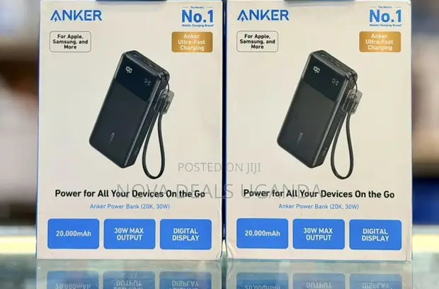 Anker 30W Power Bank 20,000mAh Portable Charger with USB-C Cable - 1