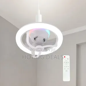 Ceiling Fan with Light - Remote Control, 360 Rotation, RGB Mode