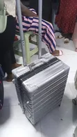 Small Silver Aluminum Hardshell Suitcase - 2