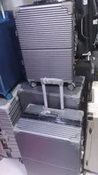 3-Piece Silver Aluminum Frame Luggage Set - 1