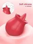 Clitoral Rose Vibrator - 10 Modes, Licking Tongue - 1