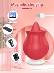 Clitoral Rose Vibrator - 10 Modes, Licking Tongue - 3