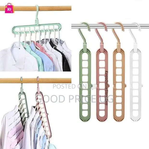 Multifunctional Space-Saving Clothes Hangers (9 Slots) - 1