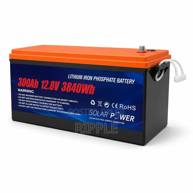 12V 300Ah LiFePO4 Lithium Battery 3.84kWh Solar Backup - 1