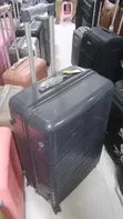 Large Rubber Grey Plastic Suitcase - 2