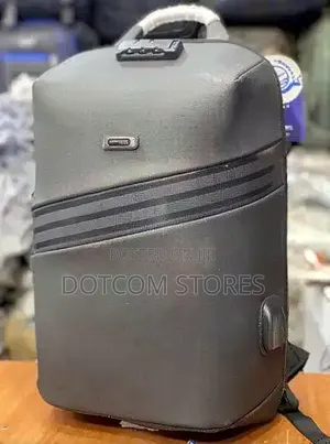 Smooth Material Laptop/Student Backpack - Black