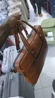 Jeep Brown Leather Briefcase - 1
