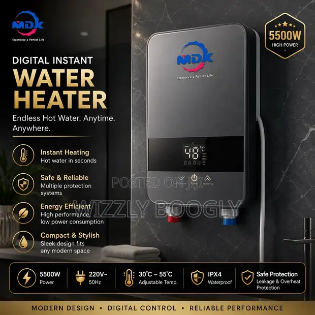MDK Premium Digital Instant Water Heater (5500W) - 1