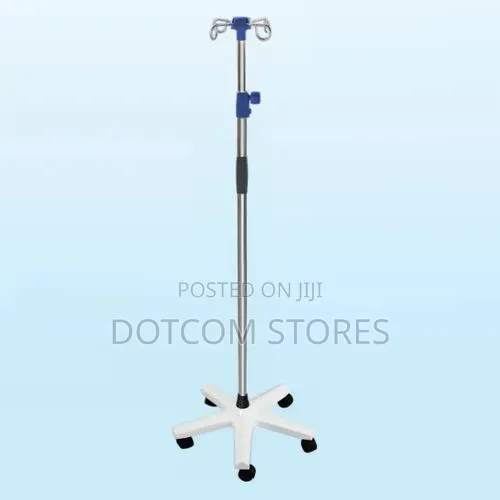 Adjustable Stainless Steel Medical Drip Stand - 1